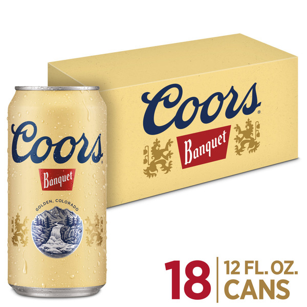 Coors Banquet Lager Beer, 5% ABV, 18-pack, 12-oz beer cans Same