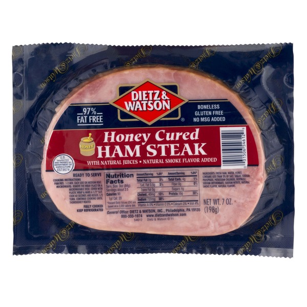 Dietz & Watson Honey Cured Ham Steak (7 oz) Instacart