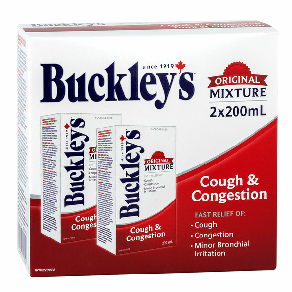 Buckleys Original Cough Congestion Syrup 2 x 200 ml