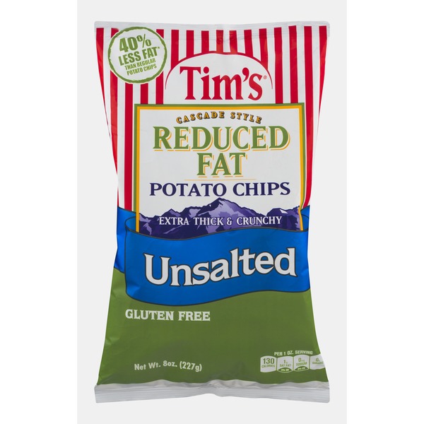Tim's Cascade Style Reduced Fat Potato Chips Unsalted (8 oz) Instacart