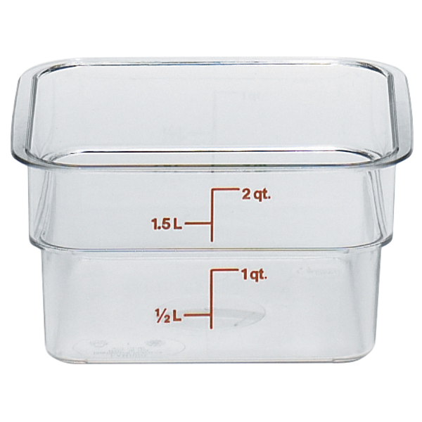 CamSquare Food Container, 22 qt., 11-1/4"L x 12-1/4"W x 15-3/4"H, with handles