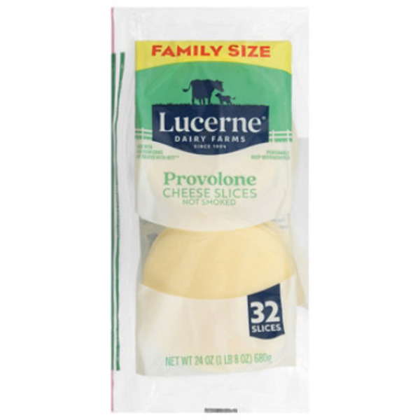 Lucerne Cheese Slices, Not Smoked, Provolone, Family Size
