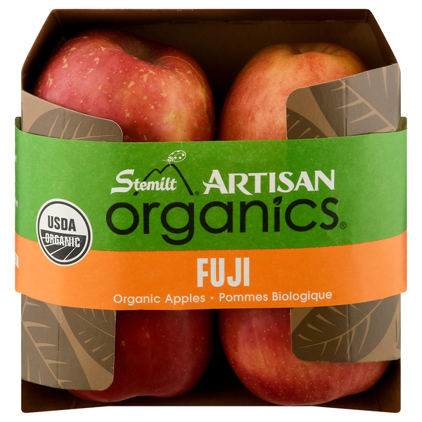 Stemilt World Famous Fruit Organic Fuji Apples Punnet, 4 Count