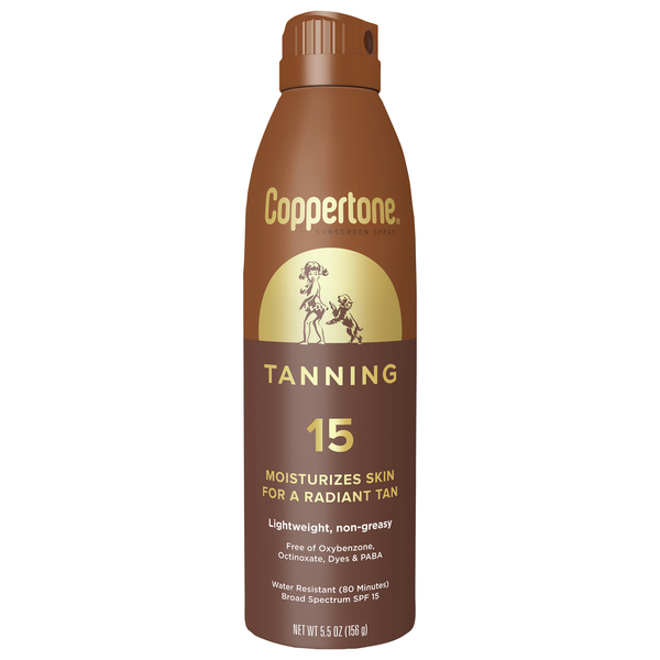 Coppertone Tanning Broad Spectrum SPF 15 Sunscreen Spray Same-Day