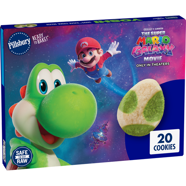 Pillsbury Ready to Bake! Yoshi Shape Pre-Cut Sugar Cookie Dough