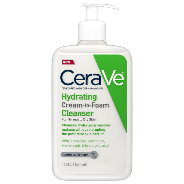 CeraVe Cleanser, Hydrating, Cream-To-Foam - 16