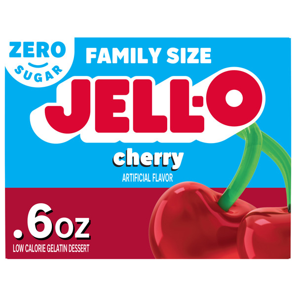 Jell-O Zero Sugar Cherry Flavor Gelatin Same-Day Delivery or