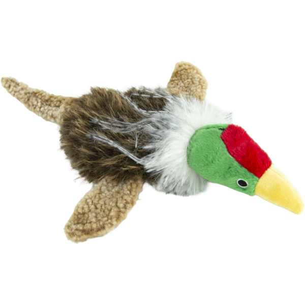 Play On Flattie Pheasant Dog Toy - Brown