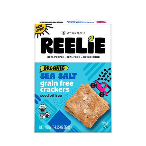 Artisan Tropic Reelie Organic, Grain Free, Crackers, Sea Salt Same