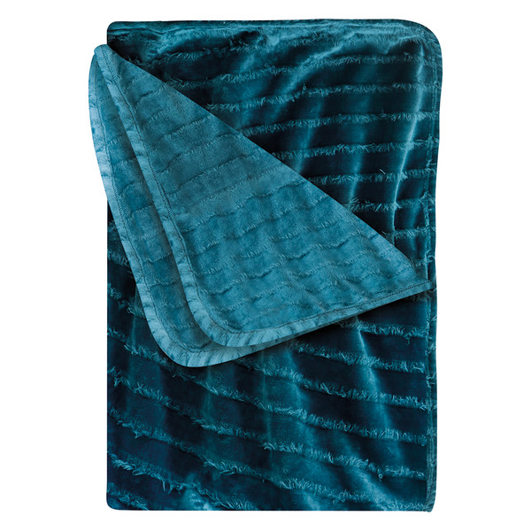 ALDI Huntington Home Kids' Ribbed Throw, 50 x 60 Inch Blue SameDay