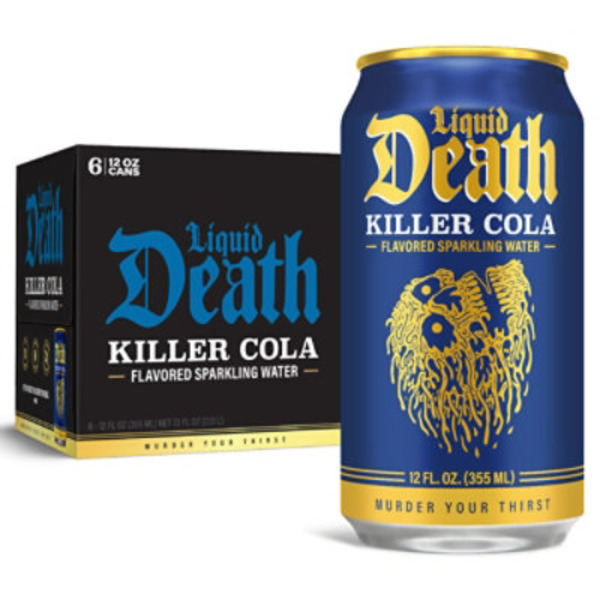 Liquid Death Soda-Flavored Sparkling Water, Killer Cola