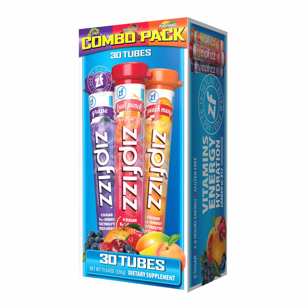 Zipfizz Multi-Vitamin Energy Hydration Drink Mix, Variety Pack, 30-count