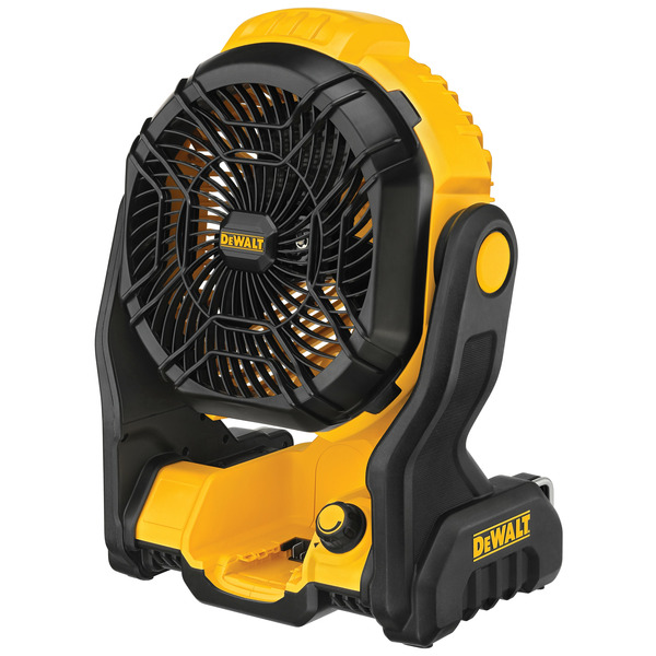 DEWALT 8-in Indoor Jobsite Fan, Battery Powered, in Yellow