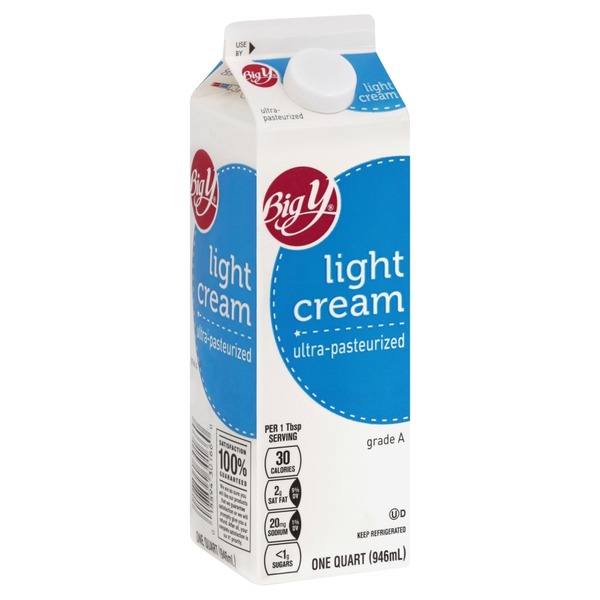 big y cream light 1 00 qt from big y world class market instacart big y cream light
