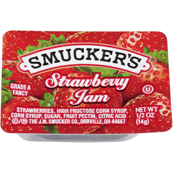 Smucker's - Strawberry Jam - 200/0.5 oz Packets