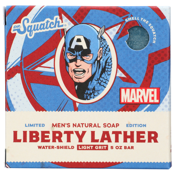 Dr. Squatch Marvel Liberty Lather Captain America Bar Soap Same