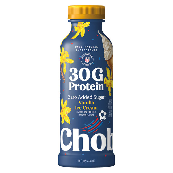 Chobani 30G Protein Vanilla Ice Cream Greek Yogurt Drink Same-Day