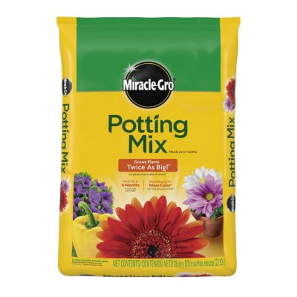 Miracle-Gro Potting Mix, For Container Plants, 25 qt.