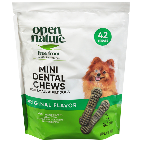 Open Nature Original Flavor Mini Dental Chews For Small Adult Dogs