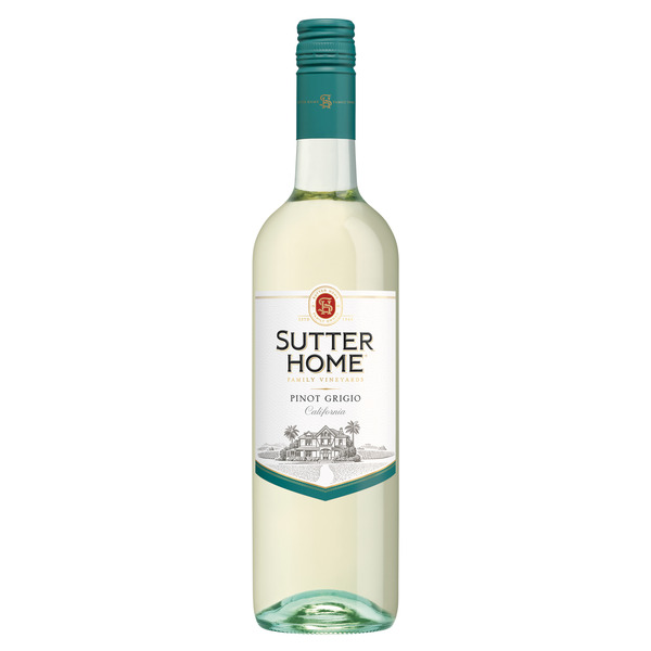Sutter Home Pinot Grigio White Wine, 750mL Wine Glass Bottle, 13.5