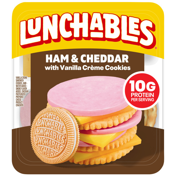 Lunchables Ham & Cheddar Cheese Cracker Stackers Snack Kit Kids