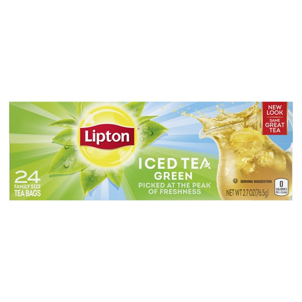 Lipton Iced Green Tea Family Size Tea Bags (24 ct) Instacart