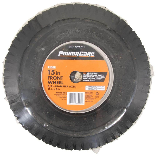 Powercare Universal 15 In. X 6 In. Front Wheel Assembly For Lawn Tractors And Zero Turn Mowers
