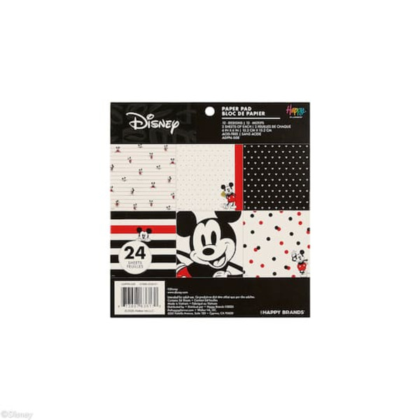 me & my BIG ideas The Happy Planner Disney Mickey Mouse Scrapbooking Paper Pad, 6 x 6 in
