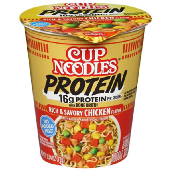 Nissin Protein Rich & Savory Chicken Flavor Ramen Noodle Soup in Sauce