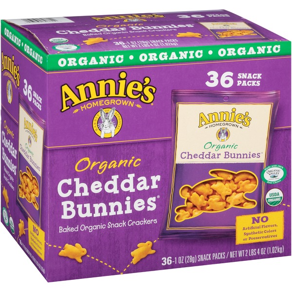 Annie's Homegrown Organic Cheddar Bunnies Baked Snack Crackers (1 oz