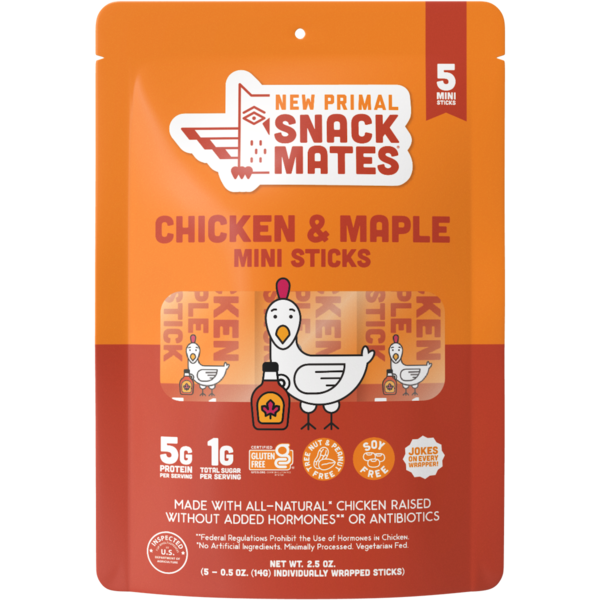 The New Primal Chicken & Maple Snack Mate Kids Chicken Sticks Same