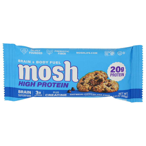 Mosh Oatmeal Chocolate Chip High Protein Plus Creatine Bar