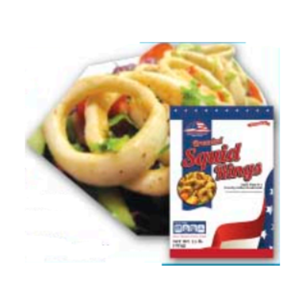 Frozen Squid Rings - Breaded - 2.5 lbs