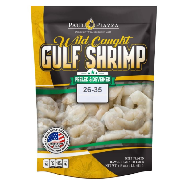 Paul Piazza Wild Caught Peeled & Deveined Gulf Shrimp Same-Day