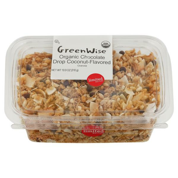 GreenWise Granola, Organic, Chocolate Drop Coconut-Flavored Same-Day ...