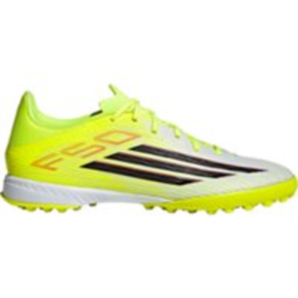 adidas F50 League Turf Soccer Cleats, Size M10.0/W11.0, Medium Width - White & Yellow