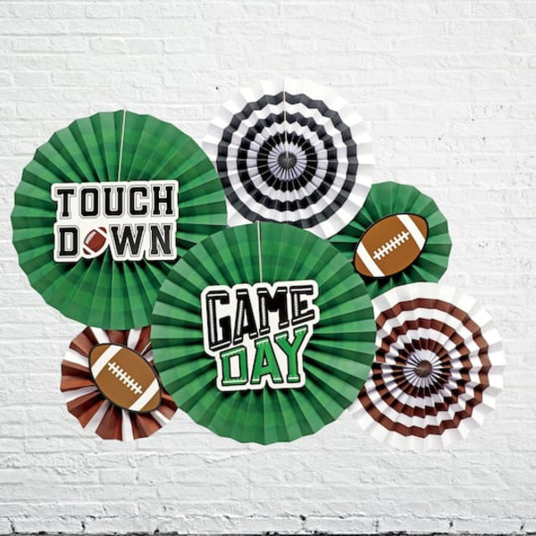 Celebrate It Football Paper Fan Décor Kit, 6 Piece
