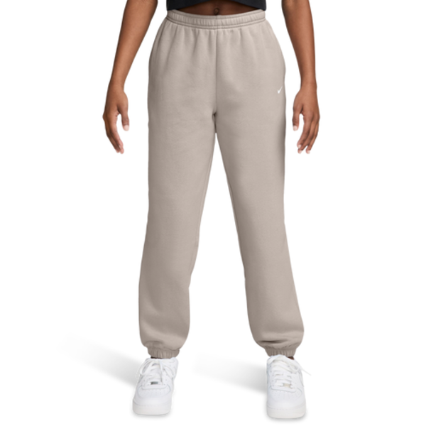 Nike Girls' Studio Fleece Loose Pants, L - White/Beige