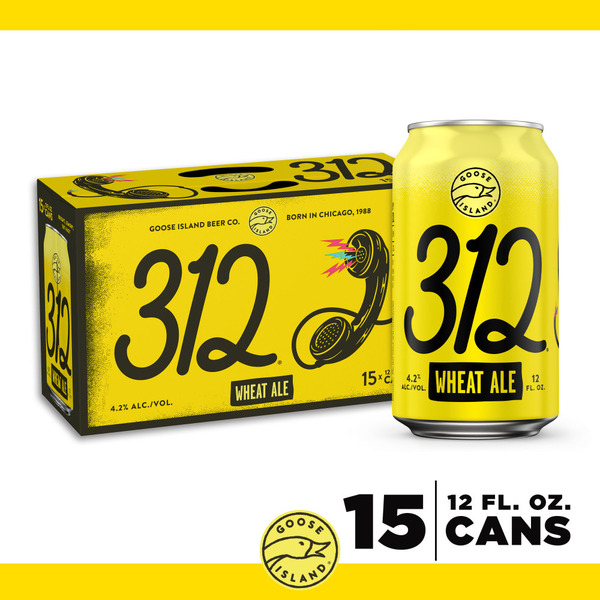 Goose Island 312 Urban Wheat Ale Craft Beer, 15 Pack Beer - 12 Fl