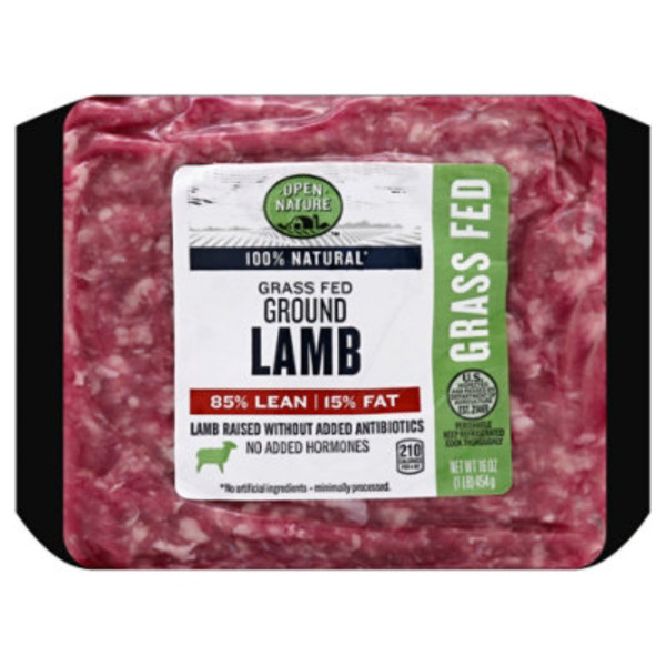 Open Nature Lamb, Ground, 85% Lean, Grass Fed