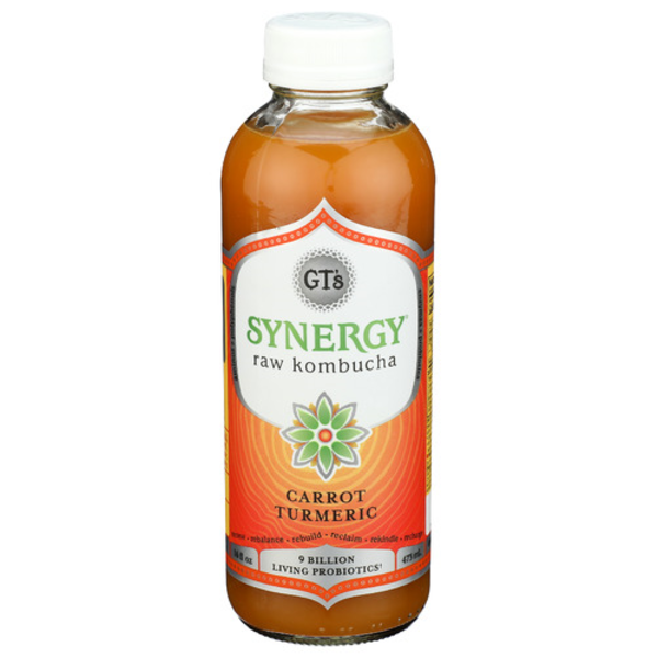GT's Living Foods Kombucha, Raw, Carrot Turmeric Same-Day
