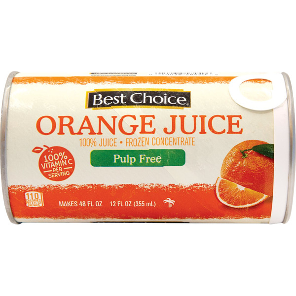 Best Choice FRZ CONC ORANGE JUICE PULP FREE Same-Day Delivery or