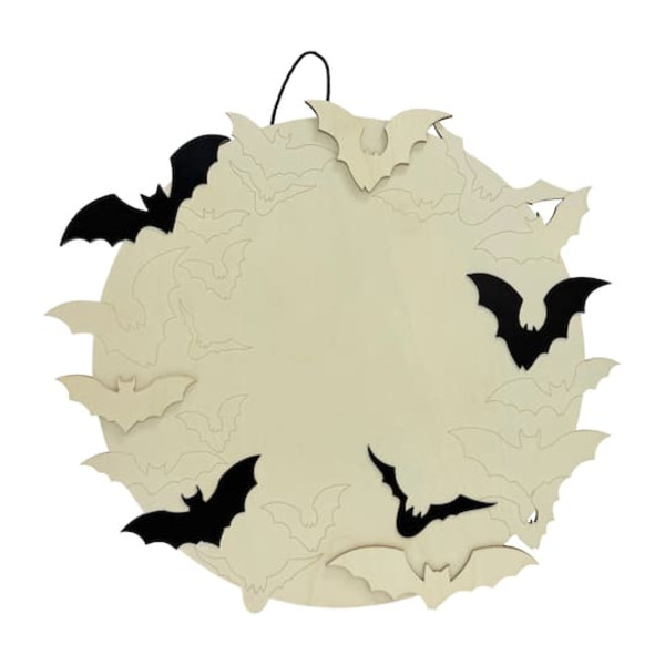 Make Market Bats & Full Moon Round DIY Wood Plaque
