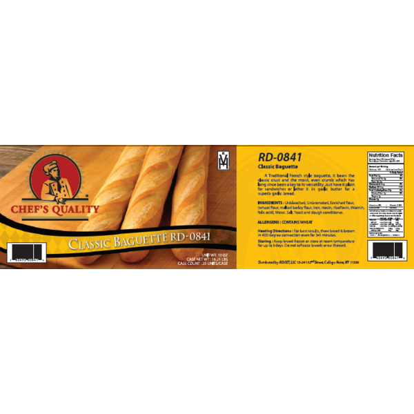 Frozen Chef's Quality - Classic Baguette - 24/10 oz
