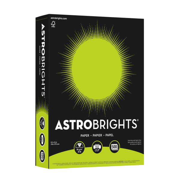 Neenah 24lb 8.5" x 11" Astrobrights Terra Green Colored Paper