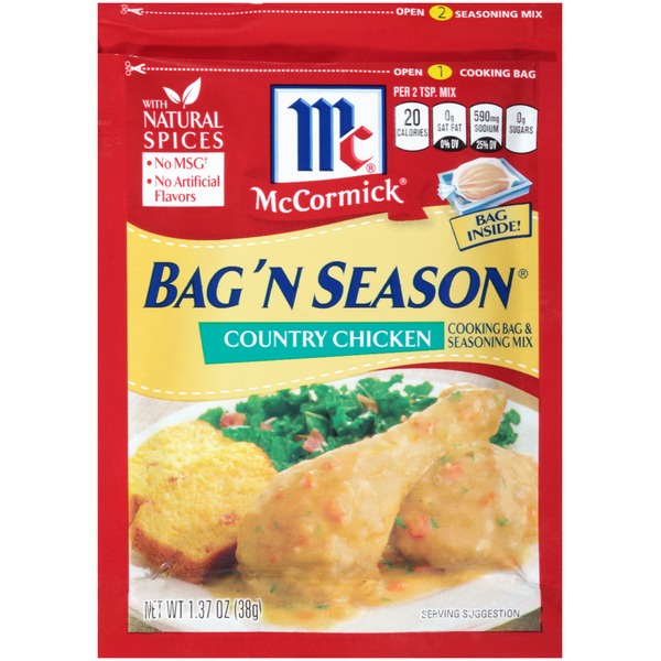 McCormick® Bag 'N Season Country Style Chicken Seasoning Mix & Cooking