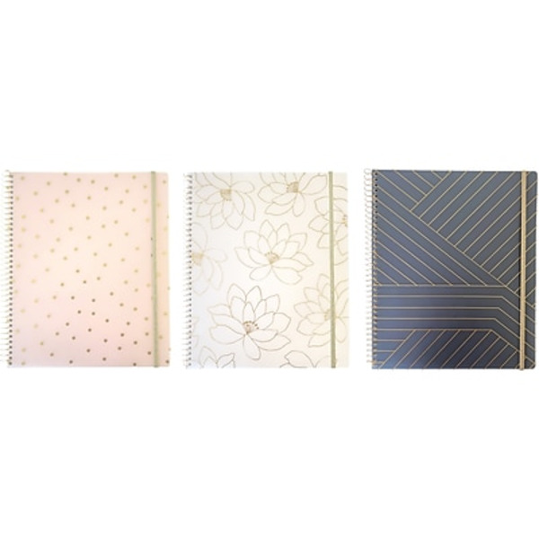 Carolina Pad College-Ruled Keep it in Line Organizer Notebook, 9.65 x 11.6 Inch - Assorted Colors