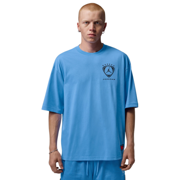 Jordan Men's Brooklyn Oversized Graphic Short Sleeve Crew - University Blue/Black