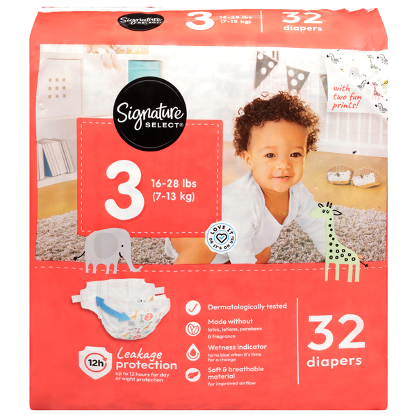 Signature SELECT Size 3 Diapers (16-28 lbs (7-13 kg))