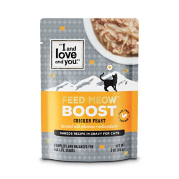 I and love and you Cat Food, Chicken Feast, Boost